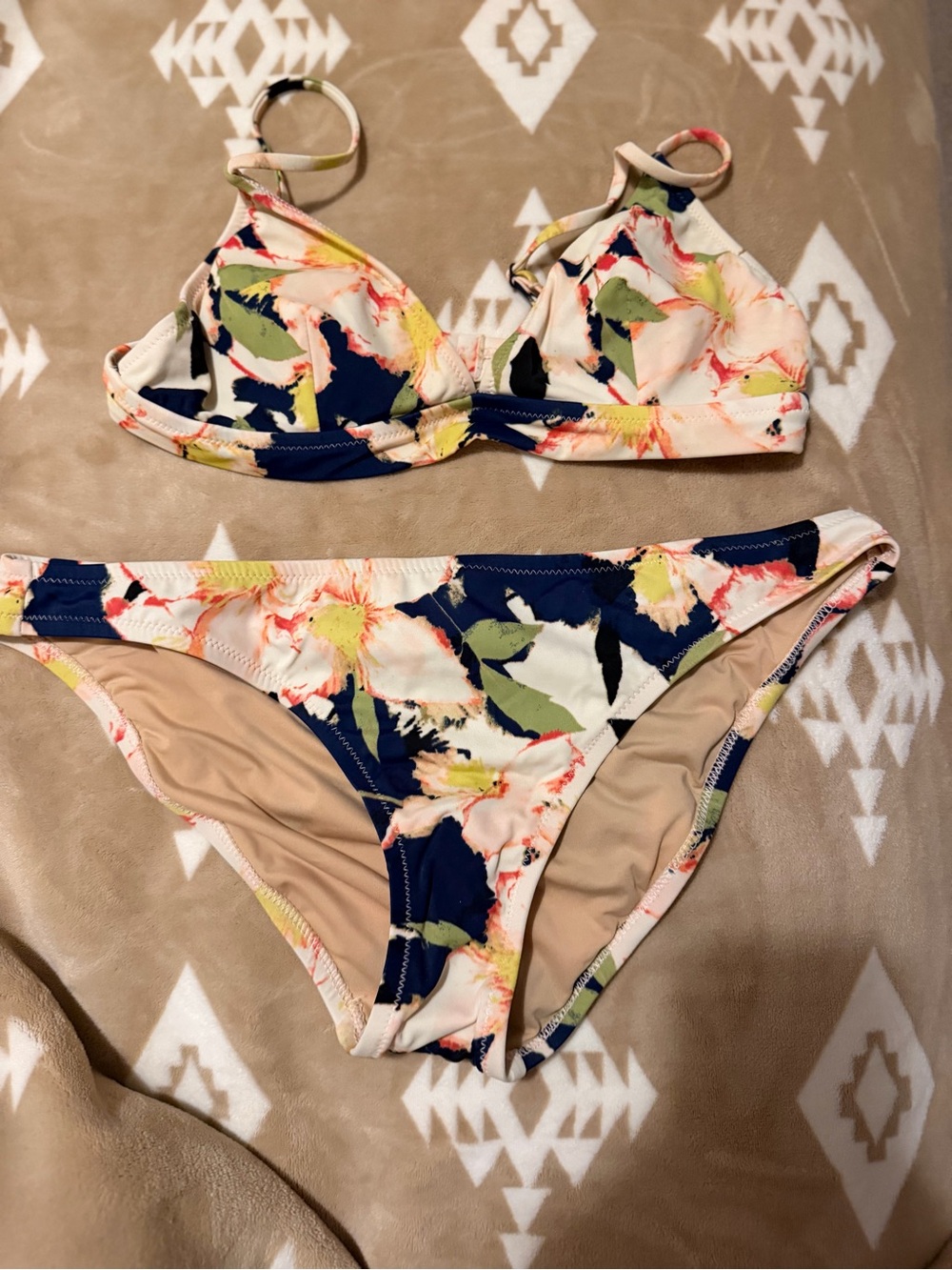 J.Crew Floral Bikini Set S Top M Bottom NWT